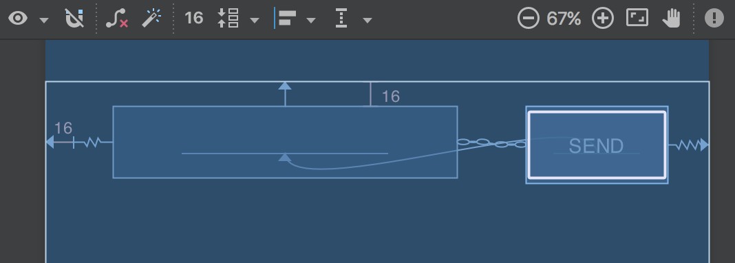 Figura 8. O resultado da escolha de Create Horizontal Chain