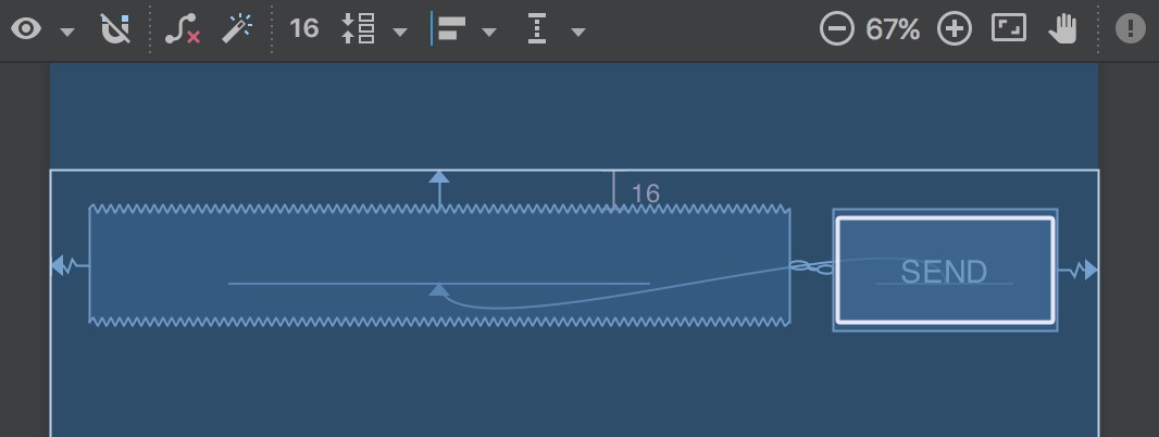 Figura 10. A caixa de texto agora está esticada para preencher o espaço restante