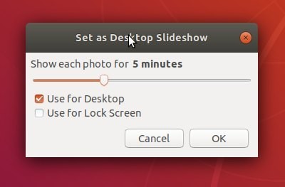 Escolha o intervalo para alteração